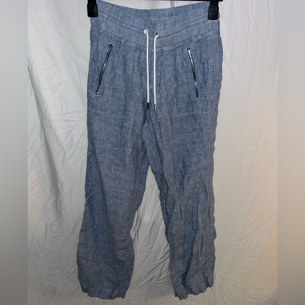 Athleta Wide Leg Linen Pants, Size 2